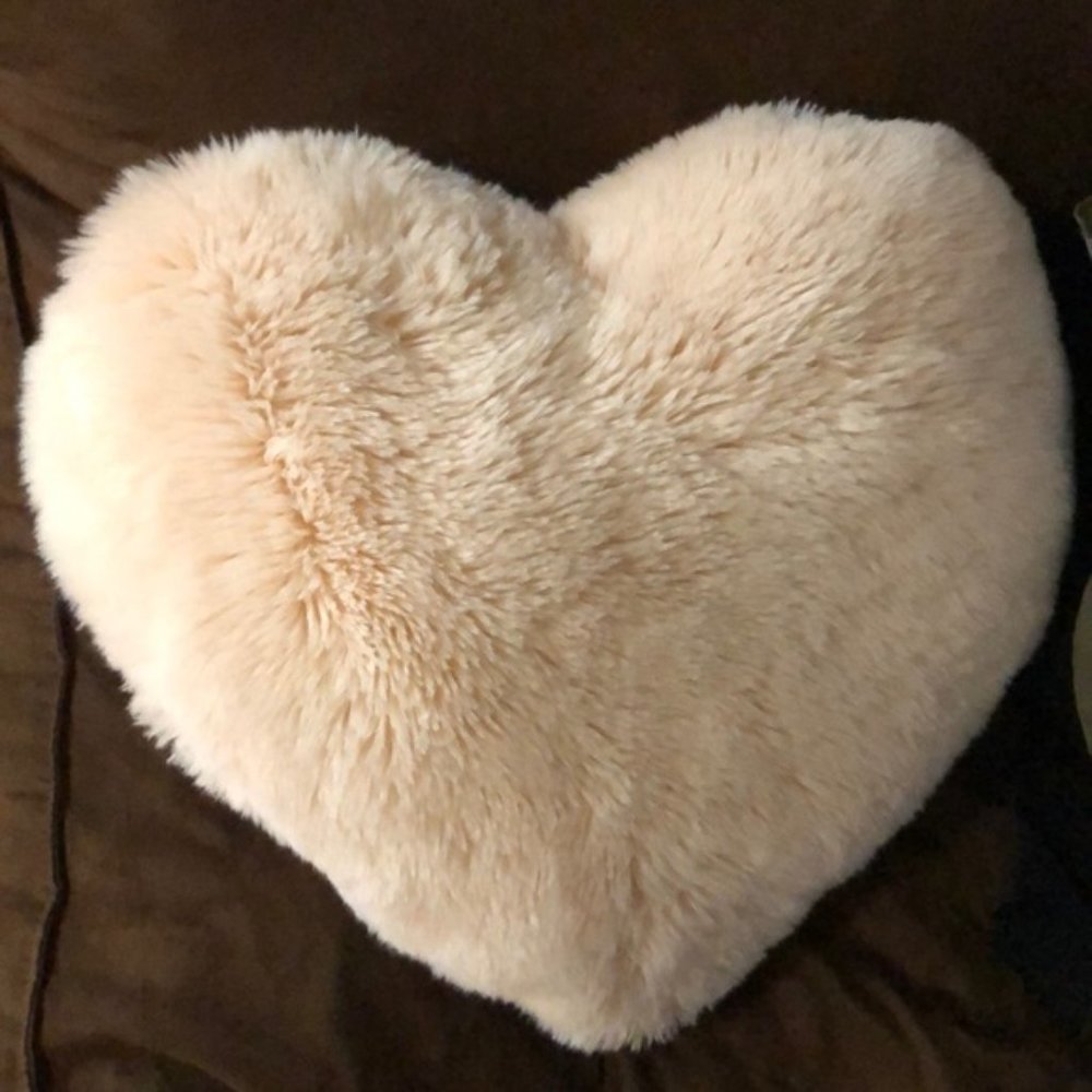 Nordstrom at Home Pink Fluffy Heart Pillow